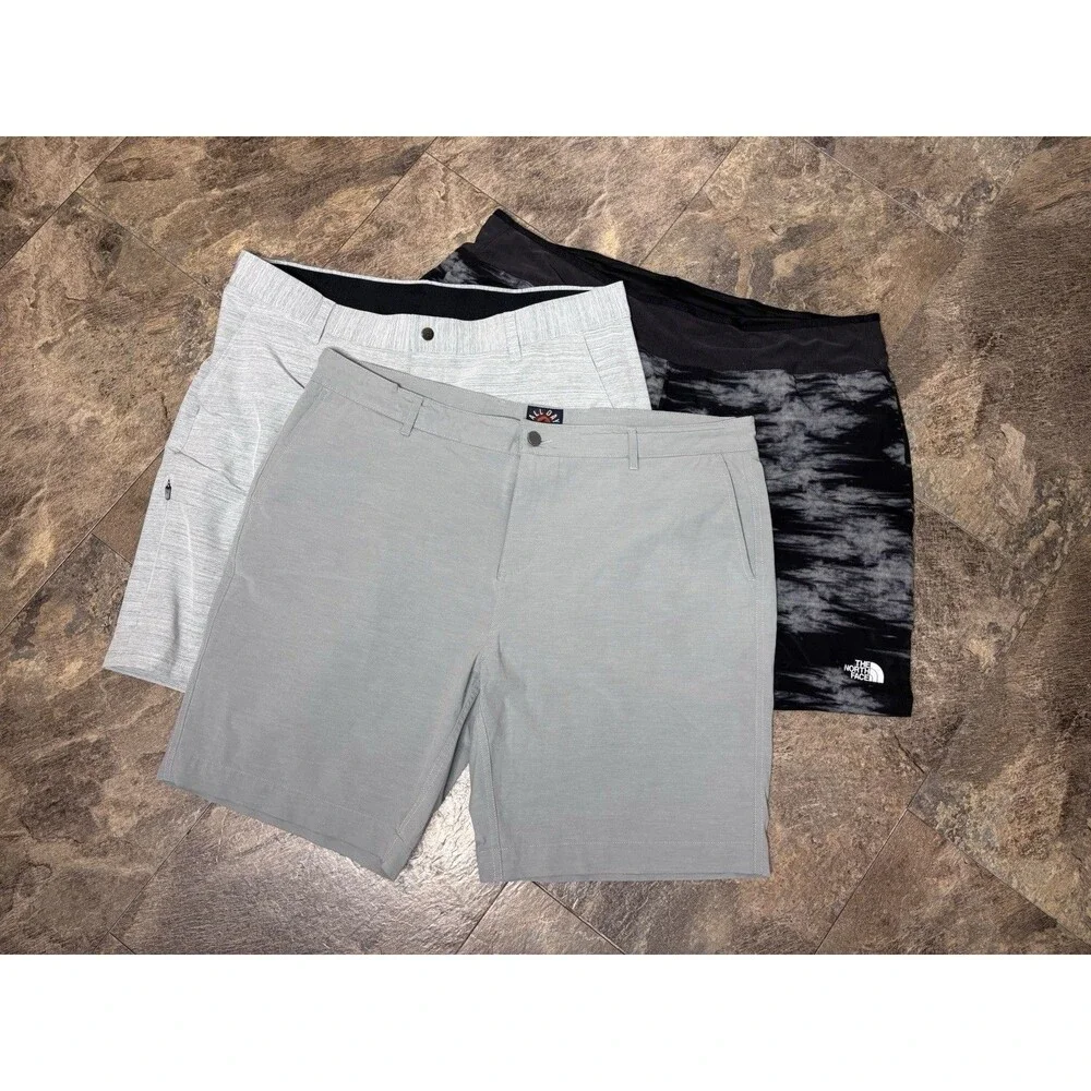 Lot Of 3 Men’s Shorts Faherty Bylt And The North Face XXL & 40 Waist